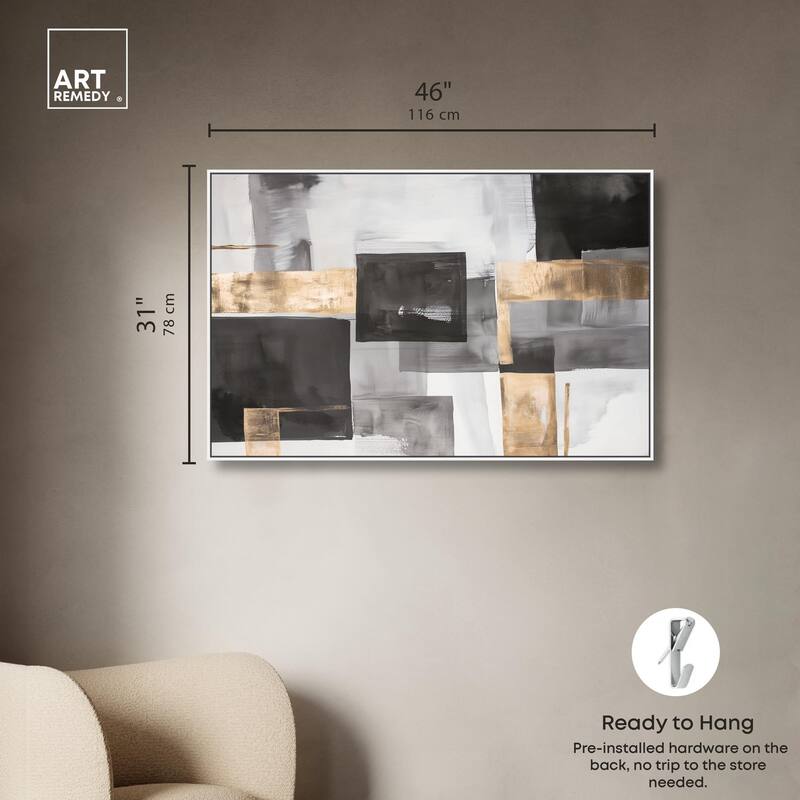 Graphite and Glimmer I Canvas by Art Remedy