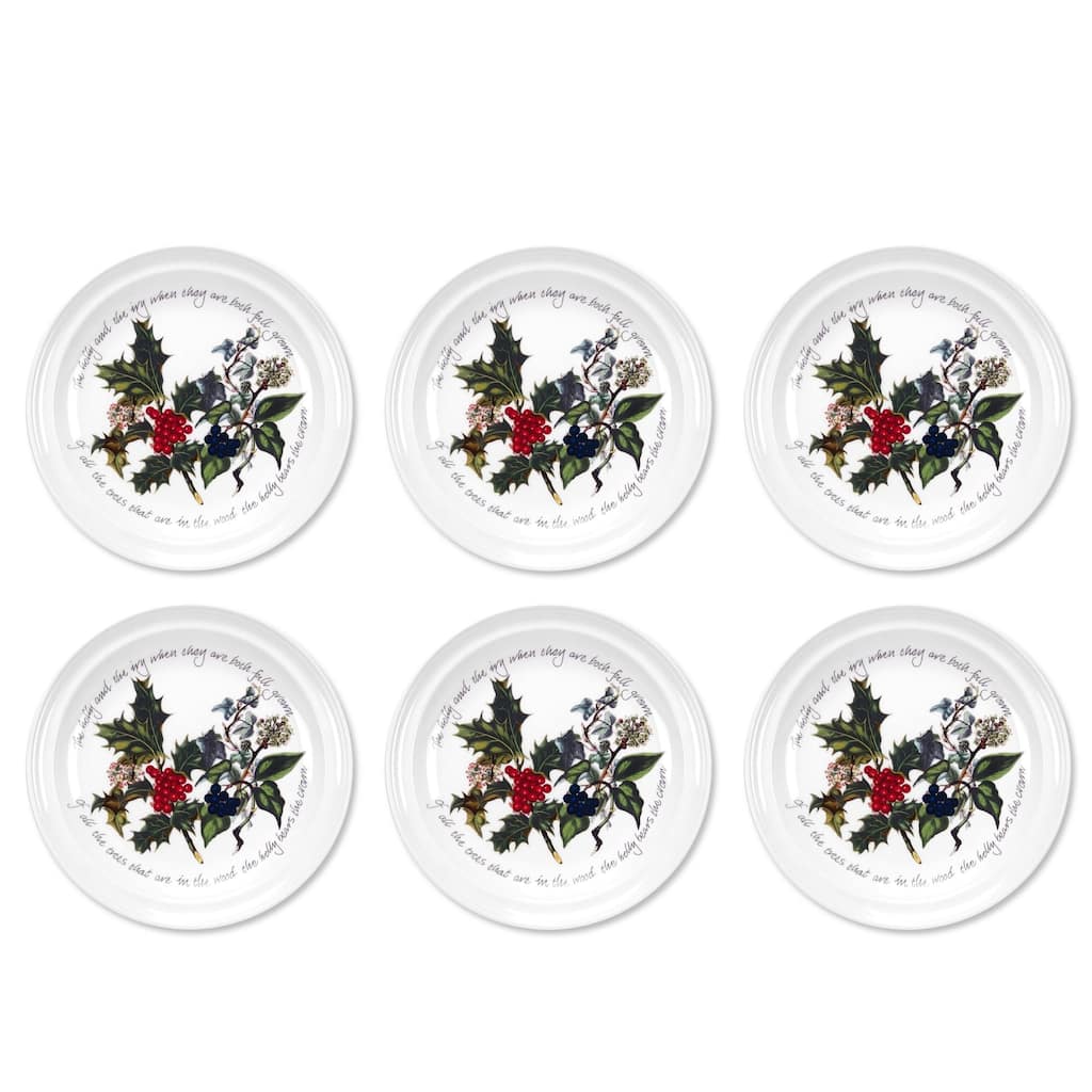 Portmeirion Christmas The Holly and Ivy Set of 6 Plates