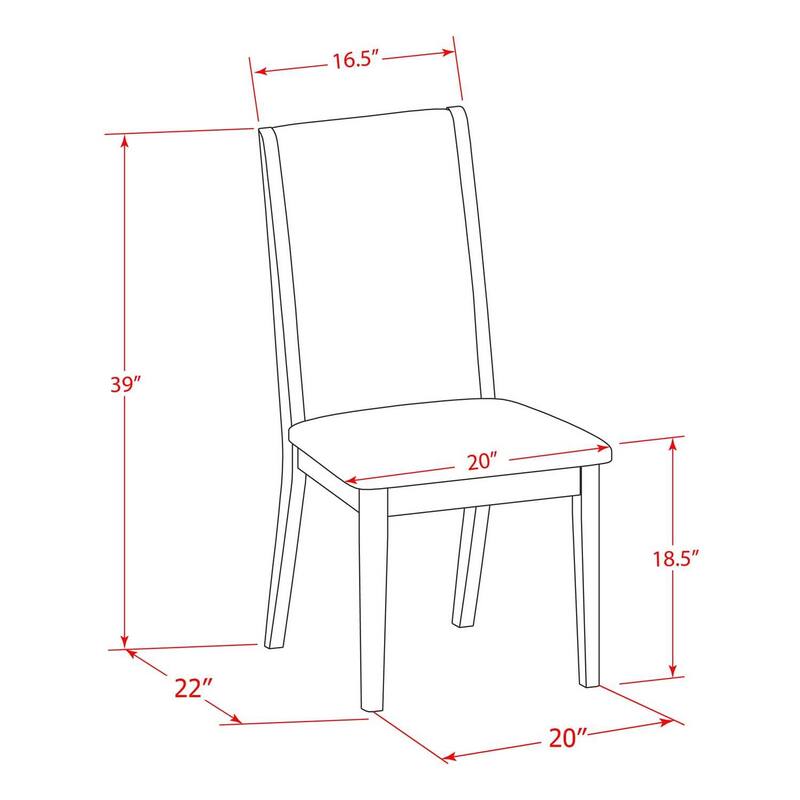 Modern 7-Piece Dining Set - Gray Linen Chairs & Antique Walnut Table - 92