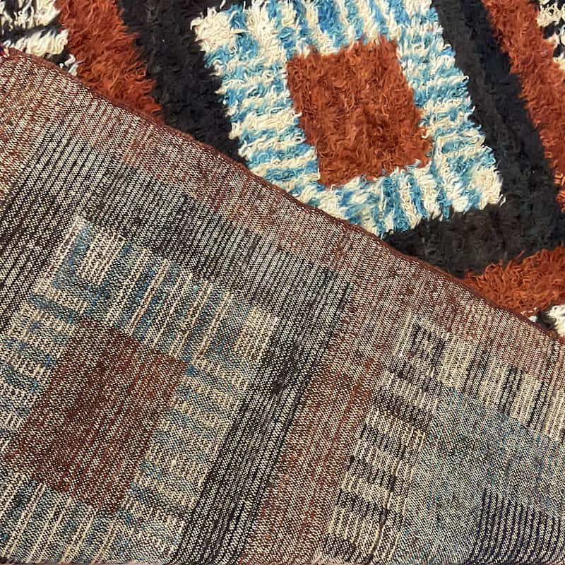 HERAT ORIENTAL Handmade Shag Wool Rug - 4'2" x 5'9"
