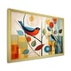 preview thumbnail 7 of 6, Designart "Green Mid Century Mod Nature III" Animals Framed Wall Art Prints