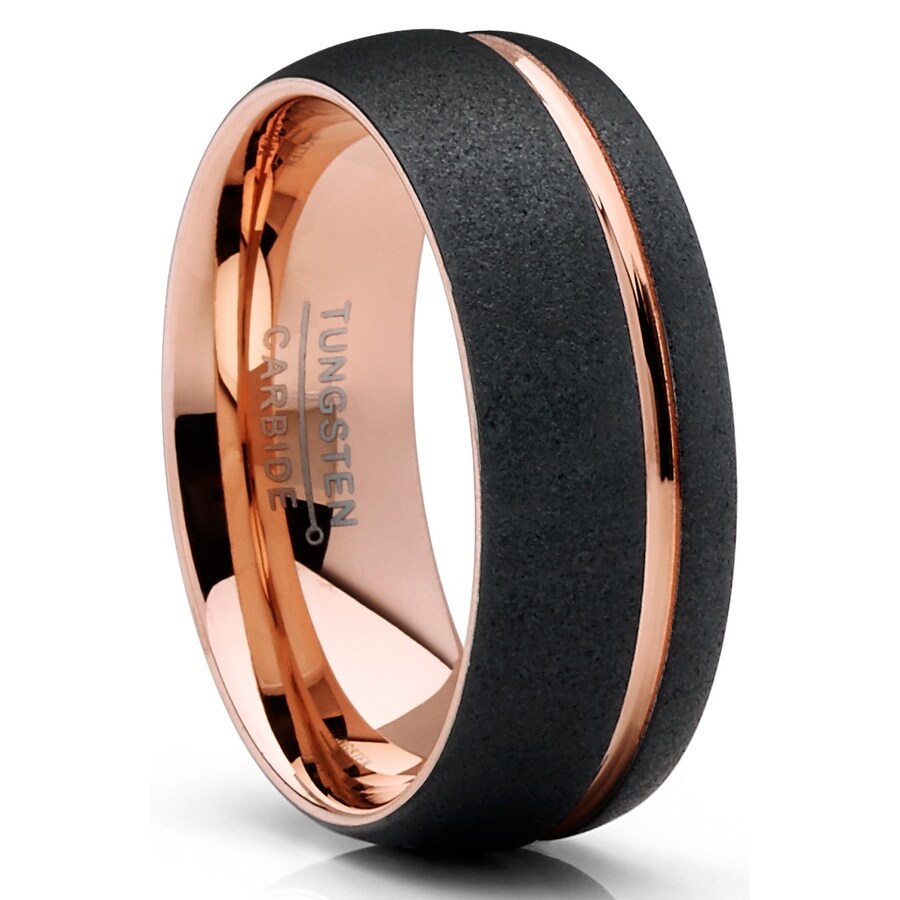 sandblasted tungsten wedding band