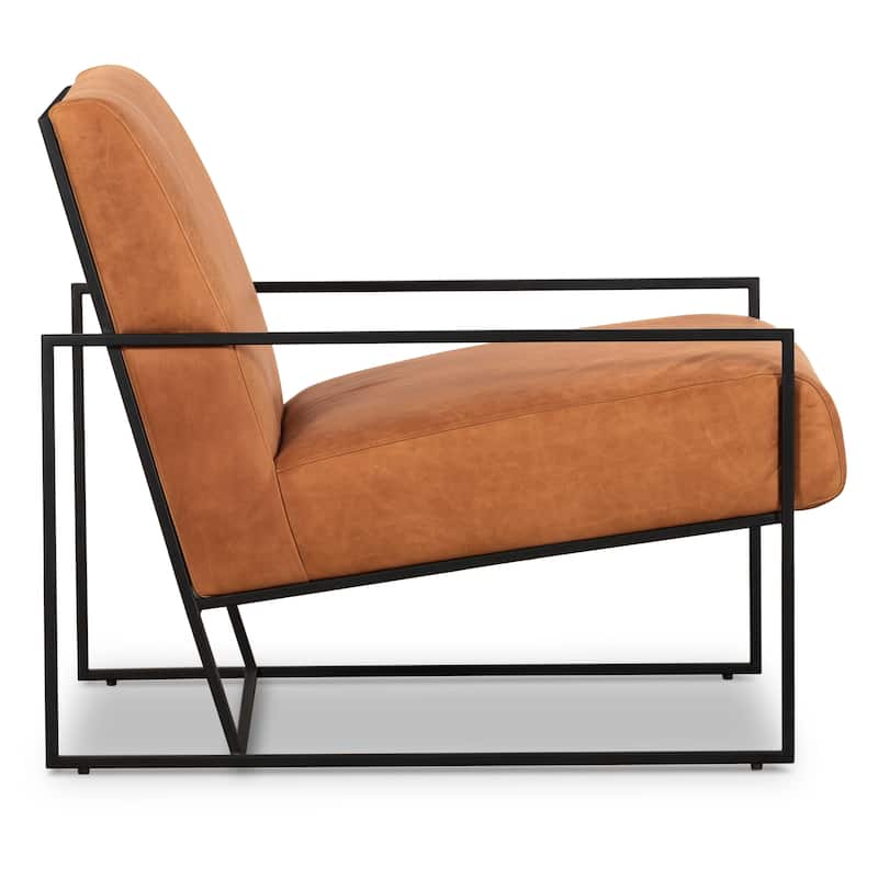 Poly & Bark Bo Lounge Chair - Full Grain Genuine Italian Leather