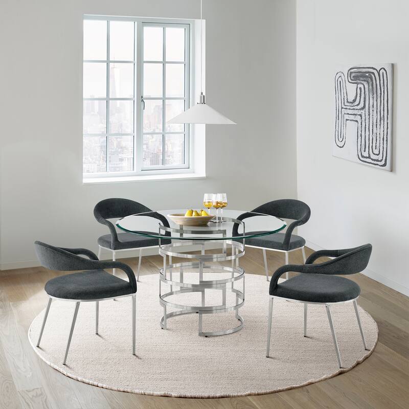 Morgan Upholstered Barrel Back Dining Chairs - Set of 2