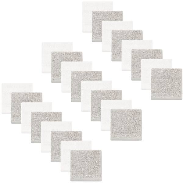 slide 1 of 1, Hudson Baby Infant Unisex Cotton Bundle Washcloths, Basic Gray 24-Pack, 12X12 In - Basic Gray 24-Pack - 12x12 inches 12x12 inches - Basic Gray 24-Pack