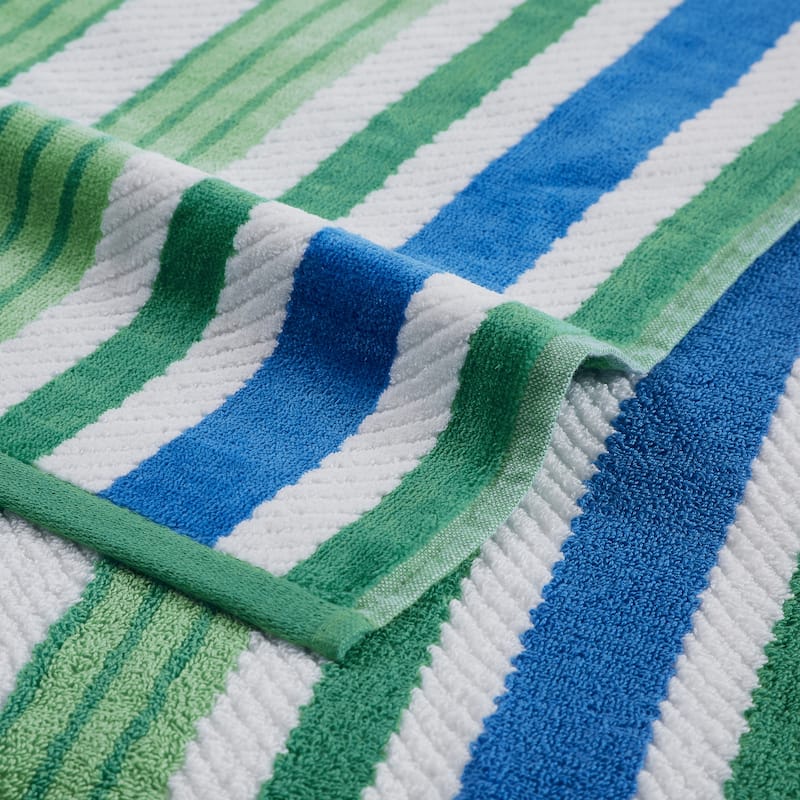 Superior 100% Cotton Rope Textured Oversized Beach Towel Set of 2 - 34 x 64