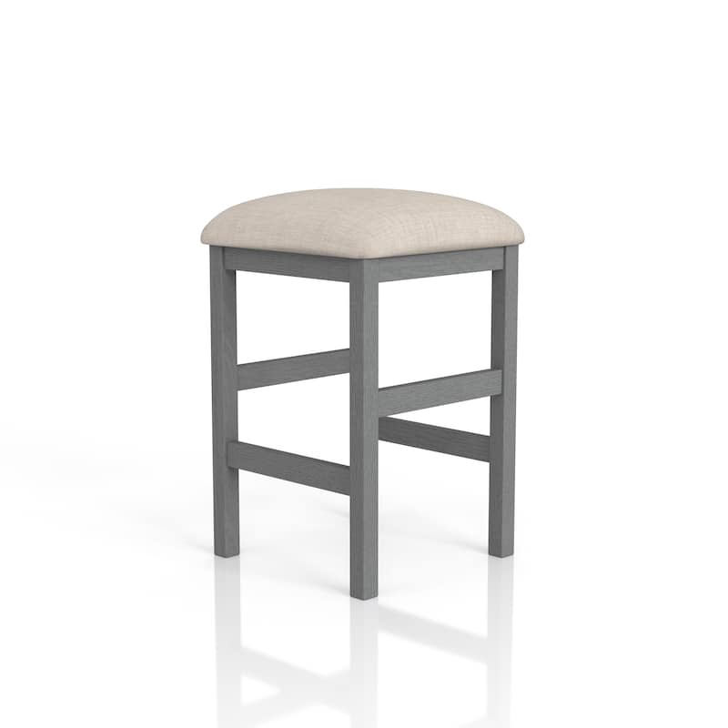 Delware Farmhouse Light Grey Padded Counter Height Stool (Set of 2) by Furniture of America