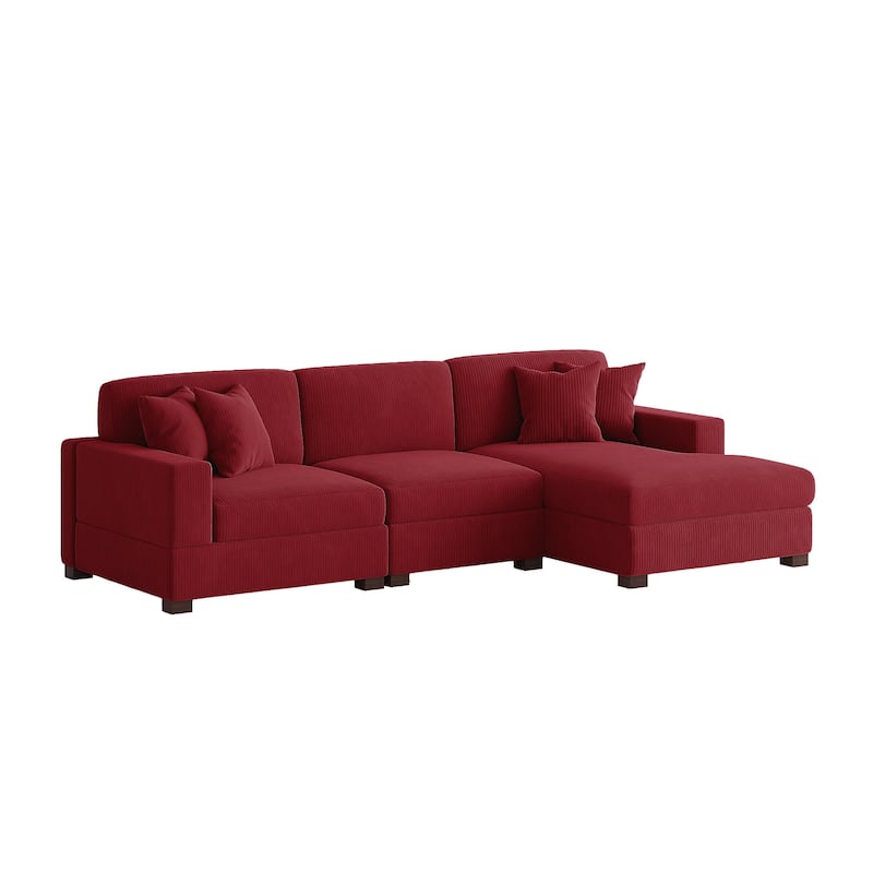 Oversized L-shaped Modular Sectional Sofa with Chaise Lounge