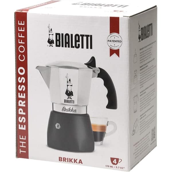 Bialetti New Brikka, Moka Potproducing cream of the espresso 4 Cups