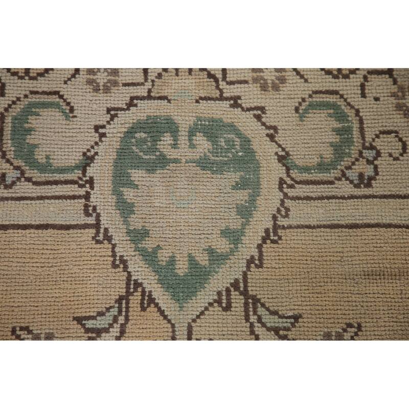 Geometric Tabriz Persian Vintage Area Rug Handmade Wool Carpet - 9'7" x 12'9"