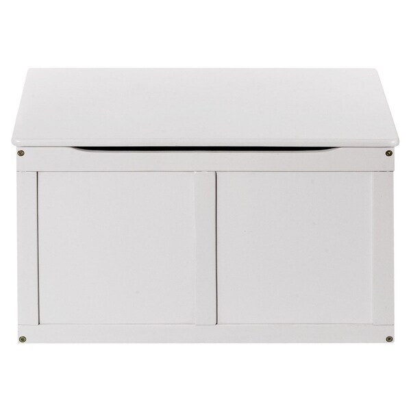 large white wooden toy chest