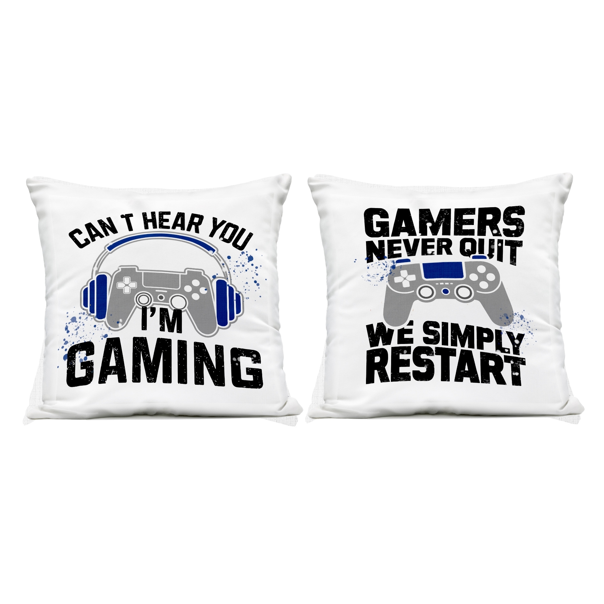 Stupell Gamer Culture Phrases Decorative Printed Outdoor Throw Pillow Design by Kim Allen (Set of 2)