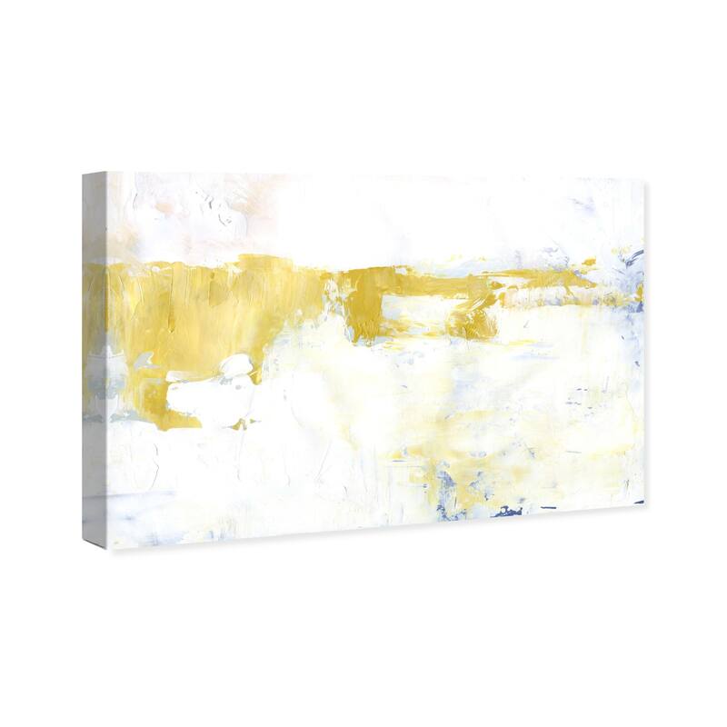 Wynwood Studio Canvas Abstract The Key White and Metallic Gold Modern & Contemporary Wall Art Canvas Print