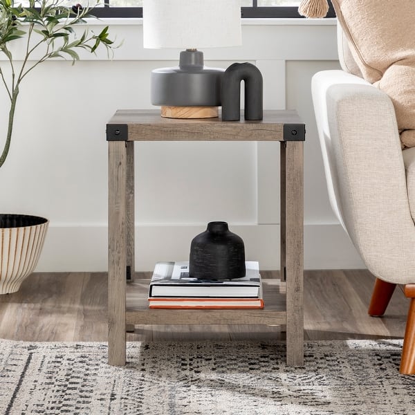 slide 2 of 43, Middlebrook Kujawa 18-inch X-side Accent Table Grey Wash