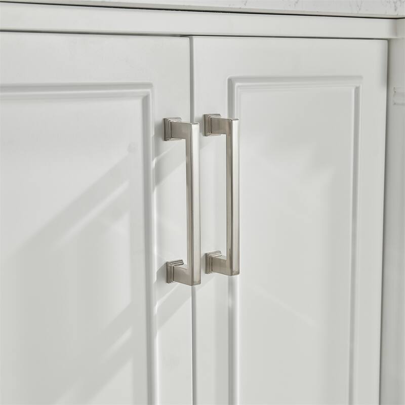 60" Double Bathroom Vanity with Adjustable Hinge & Soft Close Drawers