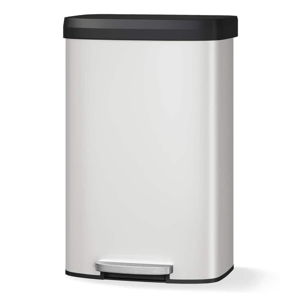 21 Gal Step-on Stainless Steel Trash Can with Soft-Close Lid for Home, Kitchen, Office