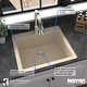 preview thumbnail 22 of 55, Karran Top Mount 25 in. Single Bowl Quartz Kitchen Sink