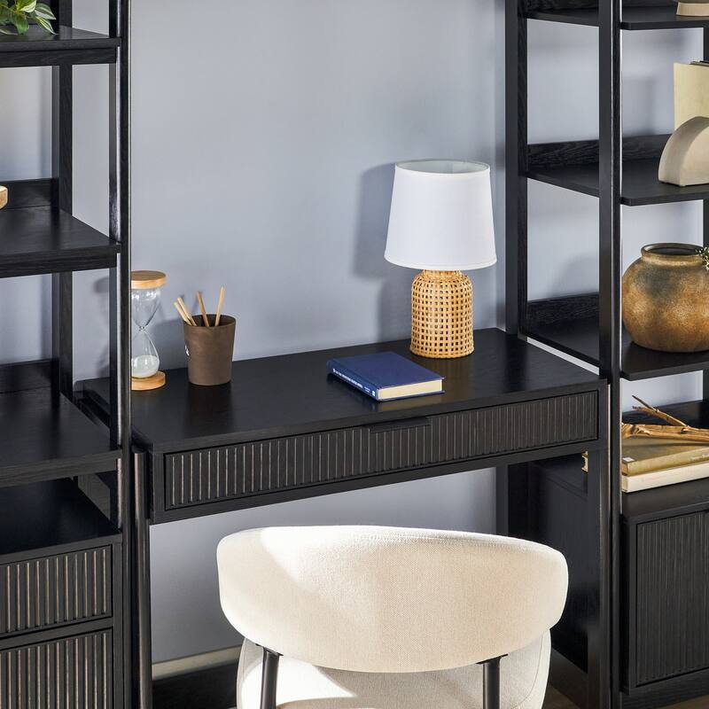 Middlebrook 3-Piece Set Writing Desk with 1 Wide and 1 Narrow Bookcase