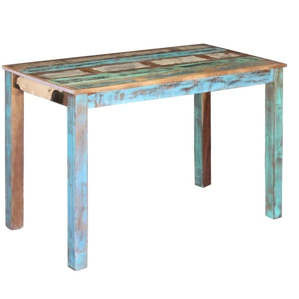 slide 2 of 8, vidaXL Dining Table Solid Reclaimed Wood 45.3"x23.6"x30" - multi-color
