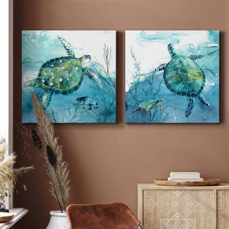Delray Sea Turtle I-Premium Gallery Wrapped Canvas - Ready to Hang