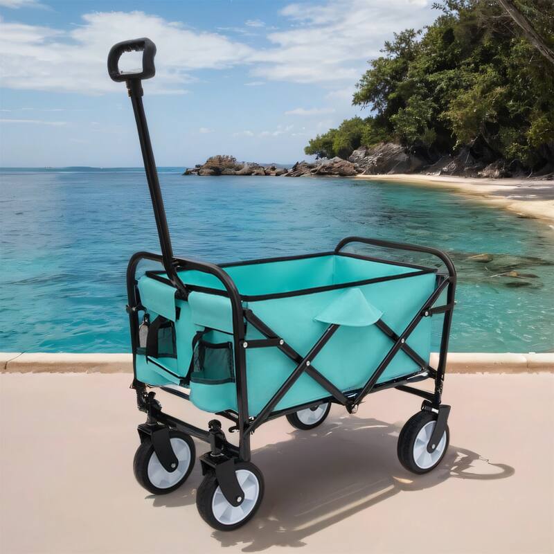 Extendable Foldable Wagon Cart, Heavy Duty 225lb, Beach & Utility Use
