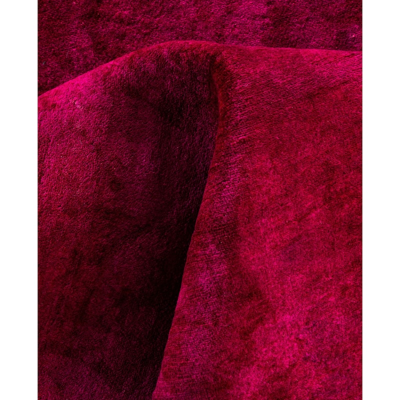 Overdyed One-of-a-Kind Hand-Knotted Area Rug - Pink - 8' 2" x 8' 3"