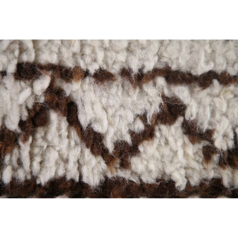 Natural Dye Beige Tribal Anatolian Runner Rug Hand-knotted Wool Carpet - 3'2"x 10'9"
