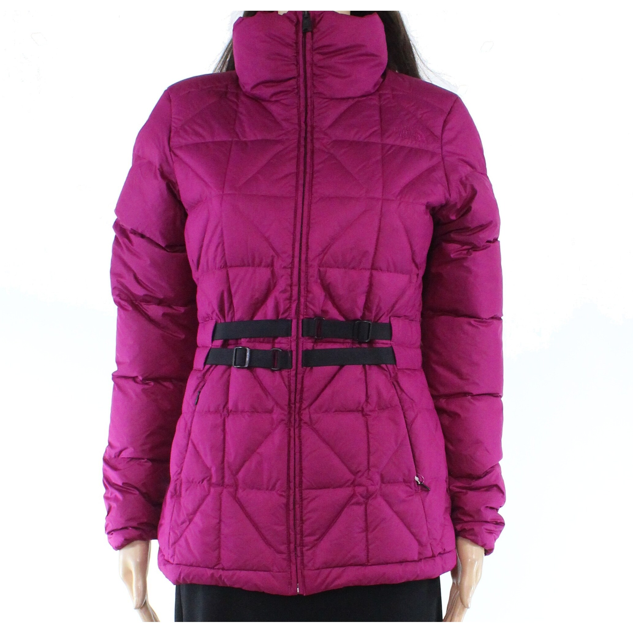 womens pink north face coat