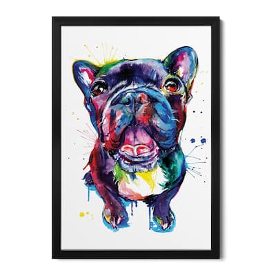 Black Frenchie Premium Framed Poster by Weekday Best