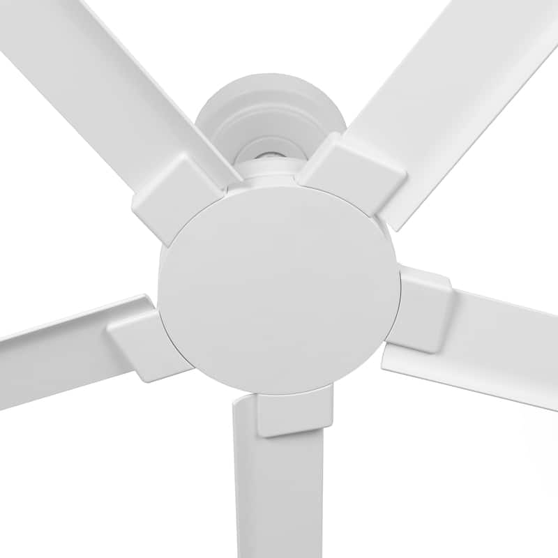 84" Modern White Aluminum 5-Blade Large Commercial Ceiling Fan without Light