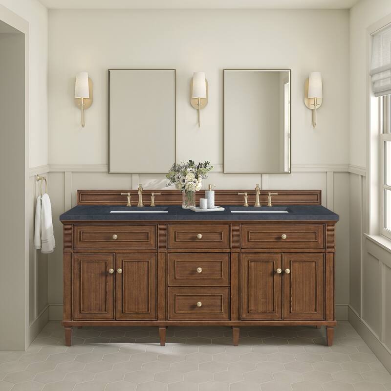 James Martin Vanities 424-V72-3CSP Lorelai 72" Double Basin Wood