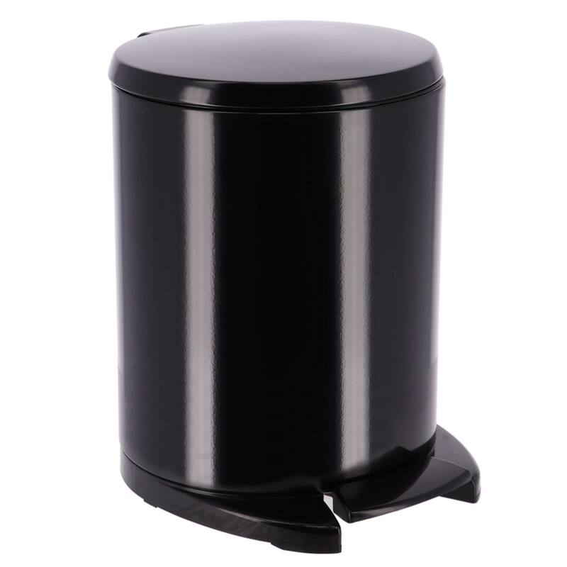 Soft Close Lid Stainless Steel Round Step Trash Can Waste Bin 6-liters -1.6-gal. - 1.6