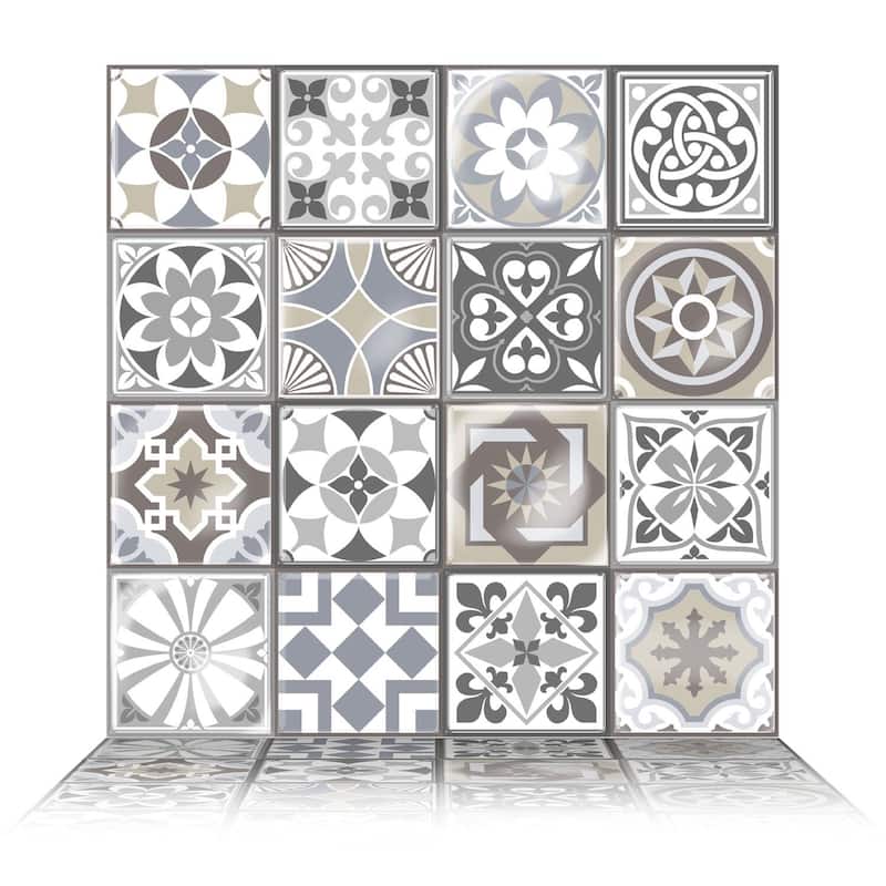 Walplus 3D Sticker Tile Splashbacks Mosaics Peel and Stick Kitchen Backsplash