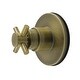 preview thumbnail 6 of 5, Kingston Brass Concord Single-Handle Six-Way Diverter Valve with Round Trim Kit Antique Brass