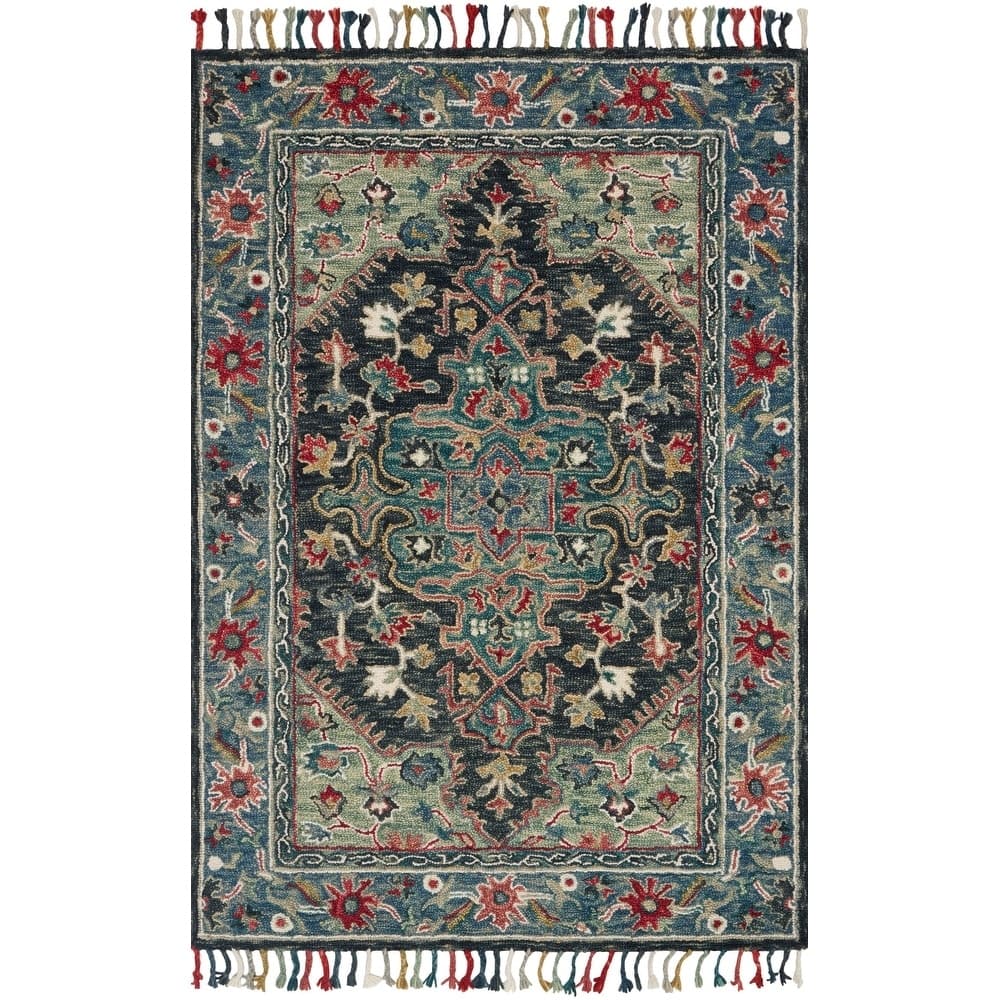 Alexander Home Sahara Boho Medallion Hand-Hooked Wool Area Rug