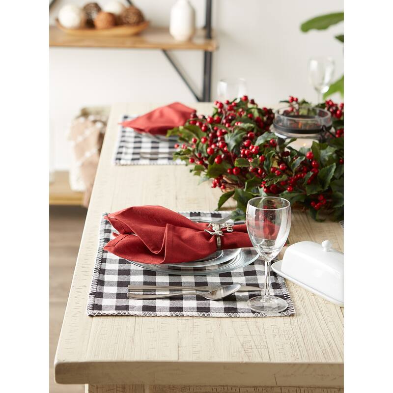 DII Honey Gold Check Placemat (Set of 6)