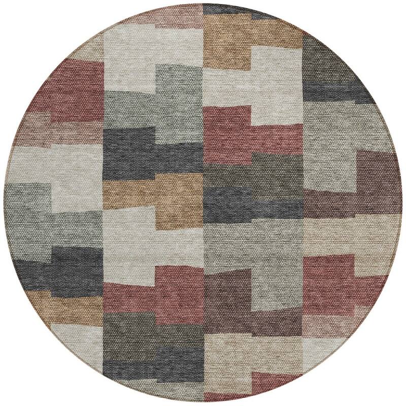 HomeRoots Geometric Transitional Rectangle Outdoor Rug
