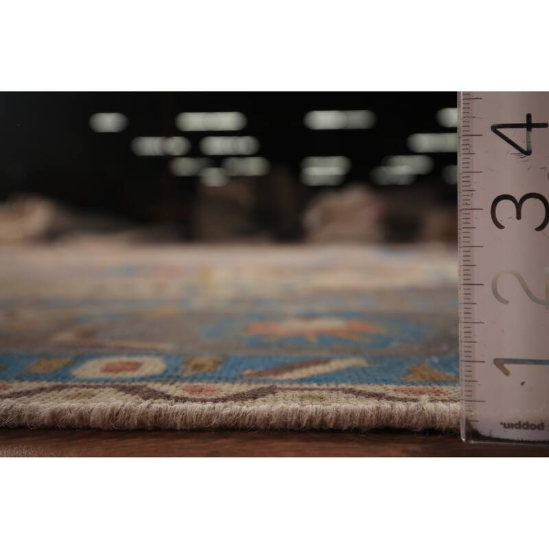 Overdyed Gray Tabriz Persian Vintage Area Rug Handmade Wool Carpet - 9'8" x 12'7"