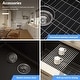 preview thumbnail 18 of 19, Lordear 28" Quartz Composite Undermount Workstation Single Bowl Kitchen Sink with Accessories