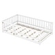preview thumbnail 9 of 89, Montessori Floor Bed with Fence & Door, Toddler Wood Bed Frame for Kids