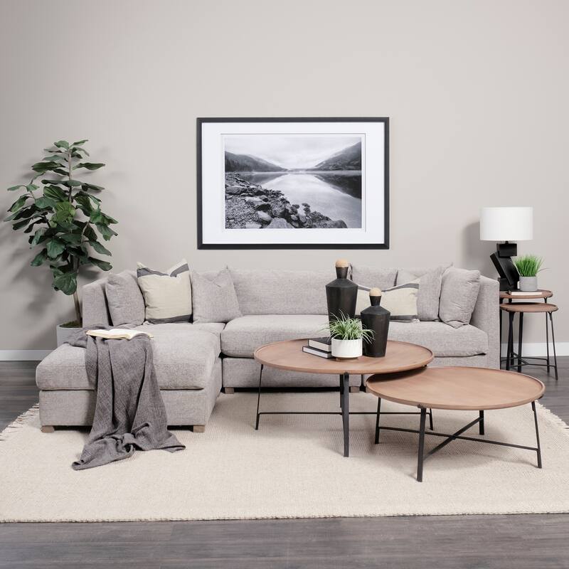 Valence 38.2L x 38.6W x 28.3H Medium Gray Armless Sectional Piece - 39.76 x39.76 x32.28