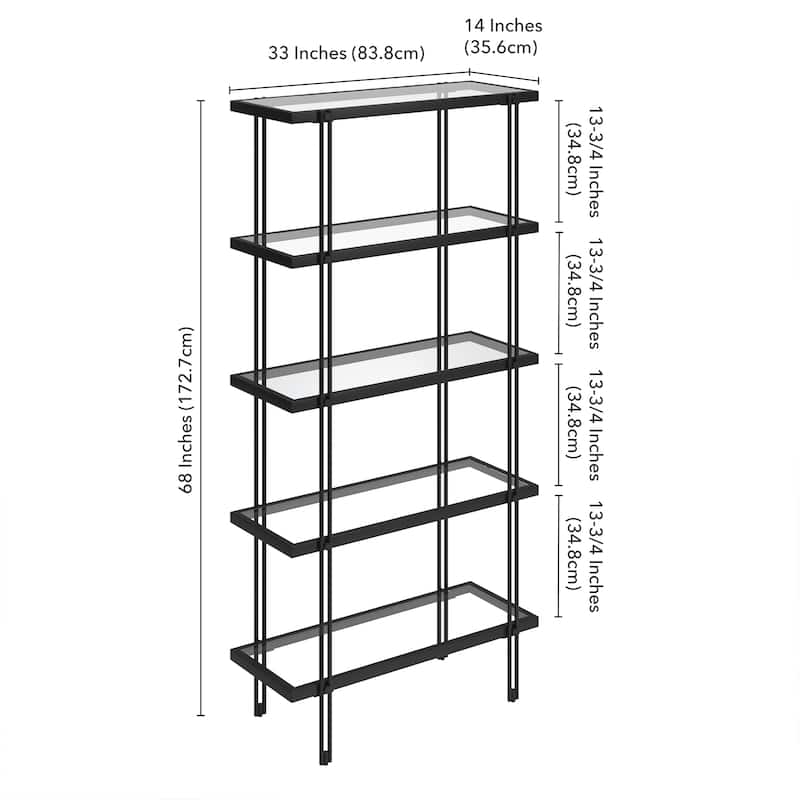 Inez 68'' Tall Rectangular Bookcase