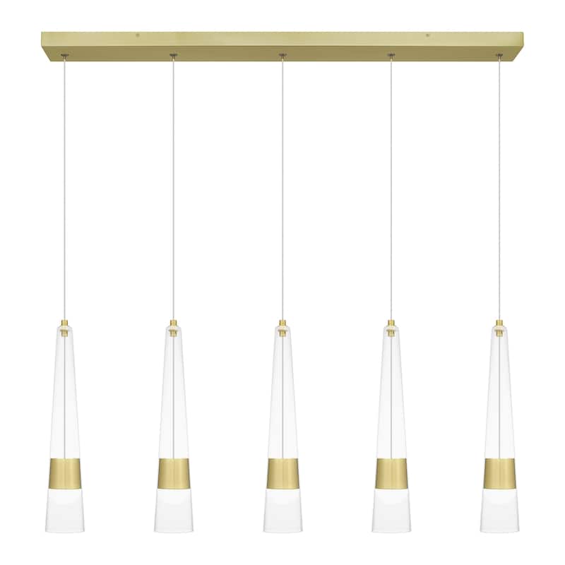 Zia Integrated LED Satin Gold Island Light