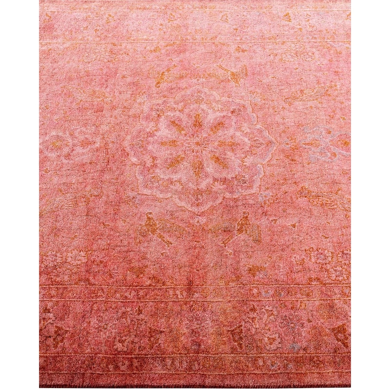 Contemporary Overdyed Wool Hand Knotted Area Rug - 3' 4" x 5' 3"