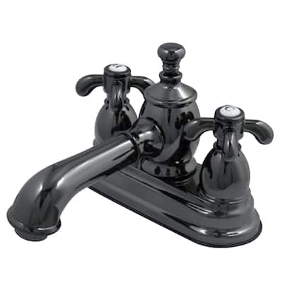 Kingston Brass Water Onyx Centerset Bathroom Faucet with Brass Pop-Up