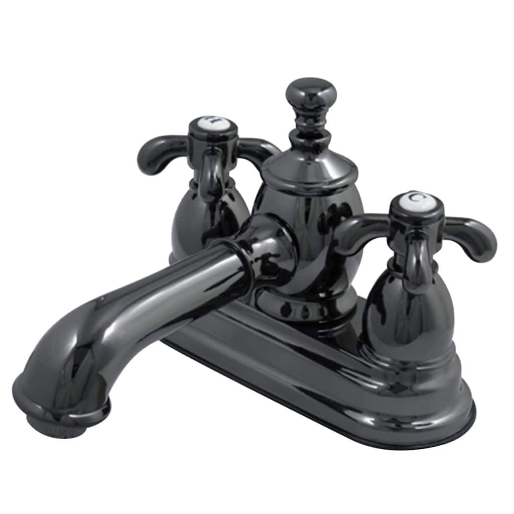 Kingston Brass Water Onyx Centerset Bathroom Faucet with Brass Pop-Up