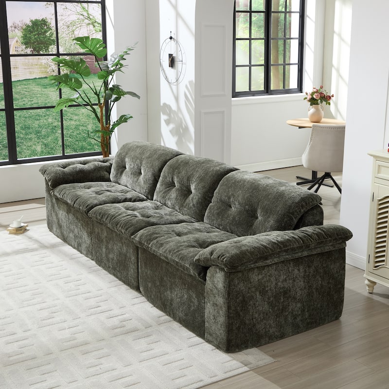Modular Convertible Cushioned Sleeper Sofa Set