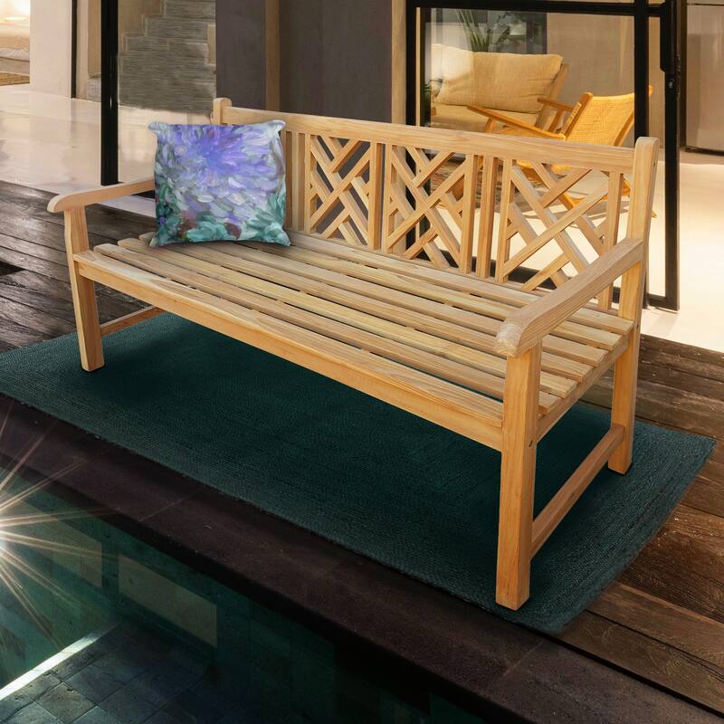 Seven Seas Teak Saint Thomas Outdoor Teak Wood Patio Bench, 6 Foot
