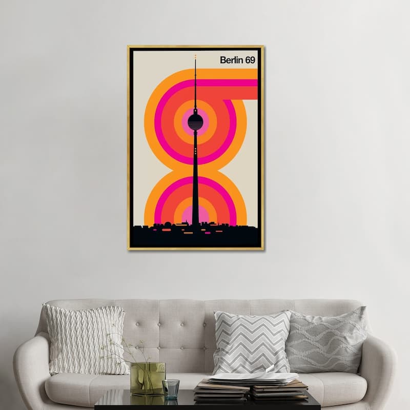 iCanvas "Berlin 69" by Bo Lundberg Framed Canvas Print