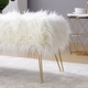 preview thumbnail 12 of 22, Silver Orchid Nilsson Contemporary Modern Faux Fur Long Bench Ottoman